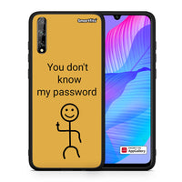 Thumbnail for Θήκη Huawei P Smart S My Password από τη Smartfits με σχέδιο στο πίσω μέρος και μαύρο περίβλημα | Huawei P Smart S My Password case with colorful back and black bezels
