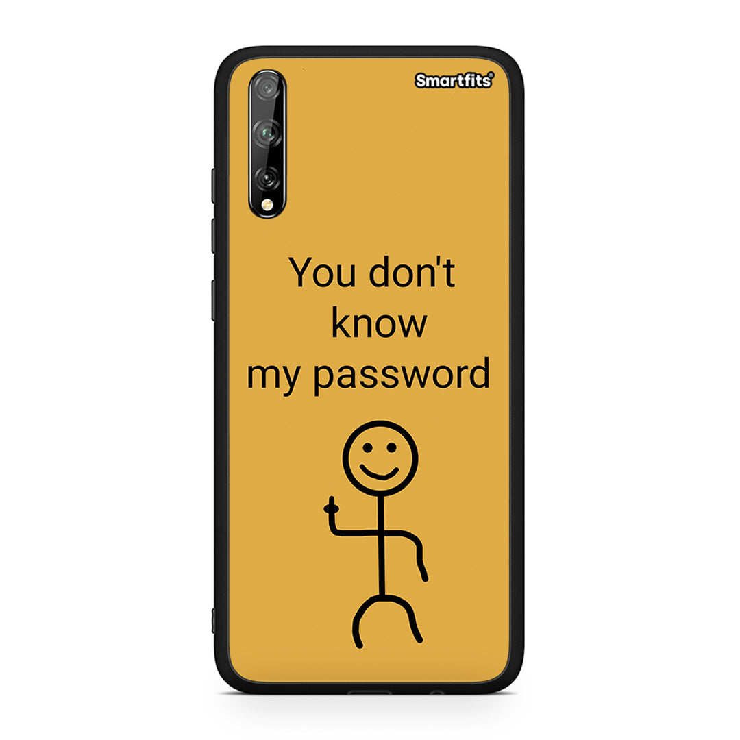Huawei P Smart S My Password Θήκη από τη Smartfits με σχέδιο στο πίσω μέρος και μαύρο περίβλημα | Smartphone case with colorful back and black bezels by Smartfits
