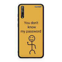 Thumbnail for Huawei P Smart S My Password Θήκη από τη Smartfits με σχέδιο στο πίσω μέρος και μαύρο περίβλημα | Smartphone case with colorful back and black bezels by Smartfits