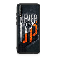 Thumbnail for Huawei P Smart S Never Give Up Θήκη Αγίου Βαλεντίνου από τη Smartfits με σχέδιο στο πίσω μέρος και μαύρο περίβλημα | Smartphone case with colorful back and black bezels by Smartfits