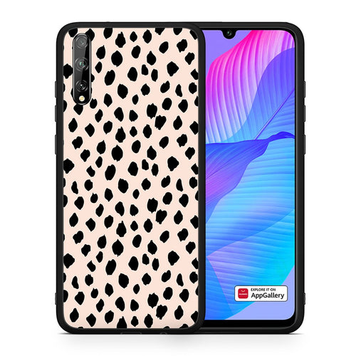 Θήκη Huawei P Smart S New Polka Dots από τη Smartfits με σχέδιο στο πίσω μέρος και μαύρο περίβλημα | Huawei P Smart S New Polka Dots case with colorful back and black bezels