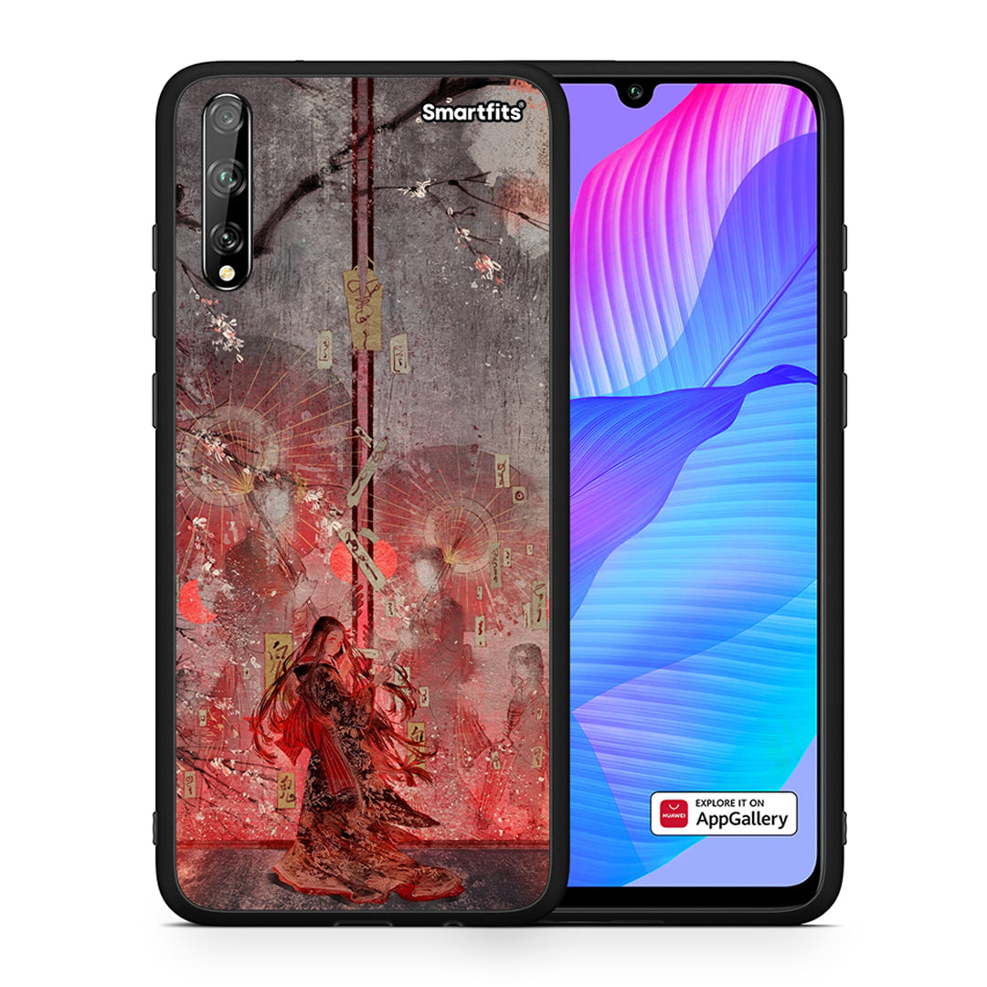 Θήκη Huawei P Smart S Nezuko Kamado από τη Smartfits με σχέδιο στο πίσω μέρος και μαύρο περίβλημα | Huawei P Smart S Nezuko Kamado case with colorful back and black bezels