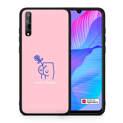 Θήκη Huawei P Smart S Nice Day από τη Smartfits με σχέδιο στο πίσω μέρος και μαύρο περίβλημα | Huawei P Smart S Nice Day case with colorful back and black bezels