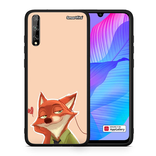 Θήκη Huawei P Smart S Nick Wilde And Judy Hopps Love 1 από τη Smartfits με σχέδιο στο πίσω μέρος και μαύρο περίβλημα | Huawei P Smart S Nick Wilde And Judy Hopps Love 1 case with colorful back and black bezels