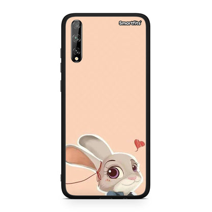 Huawei P Smart S Nick Wilde And Judy Hopps Love 2 θήκη από τη Smartfits με σχέδιο στο πίσω μέρος και μαύρο περίβλημα | Smartphone case with colorful back and black bezels by Smartfits