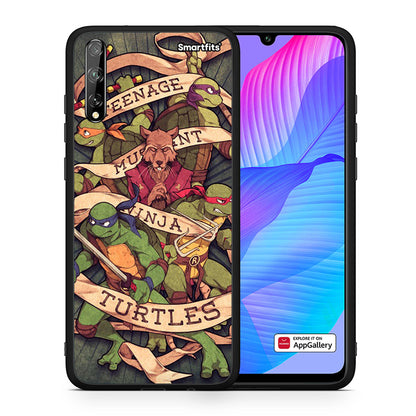 Θήκη Huawei P Smart S Ninja Turtles από τη Smartfits με σχέδιο στο πίσω μέρος και μαύρο περίβλημα | Huawei P Smart S Ninja Turtles case with colorful back and black bezels