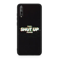 Thumbnail for Huawei P Smart S OMG ShutUp θήκη από τη Smartfits με σχέδιο στο πίσω μέρος και μαύρο περίβλημα | Smartphone case with colorful back and black bezels by Smartfits