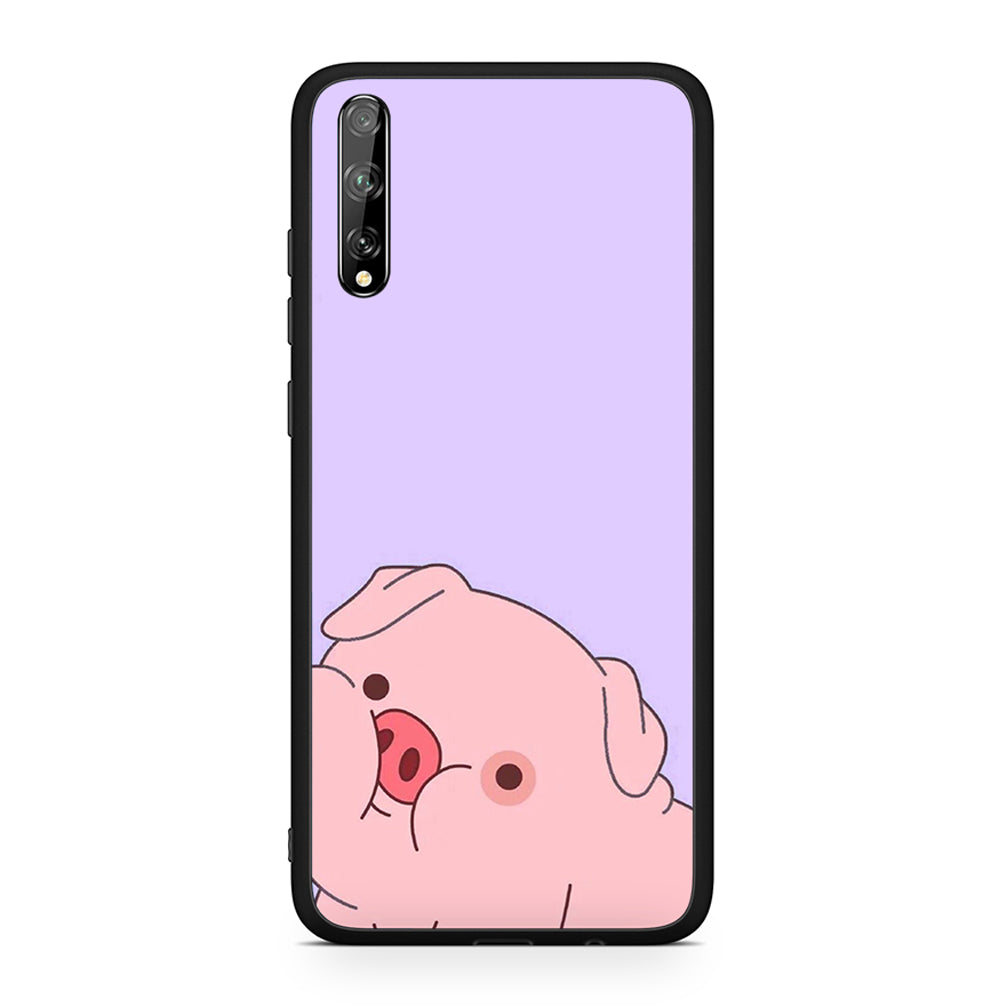Huawei P Smart S Pig Love 2 Θήκη Αγίου Βαλεντίνου από τη Smartfits με σχέδιο στο πίσω μέρος και μαύρο περίβλημα | Smartphone case with colorful back and black bezels by Smartfits