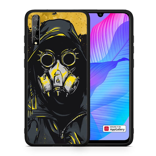 Θήκη Huawei P Smart S Mask PopArt από τη Smartfits με σχέδιο στο πίσω μέρος και μαύρο περίβλημα | Huawei P Smart S Mask PopArt case with colorful back and black bezels