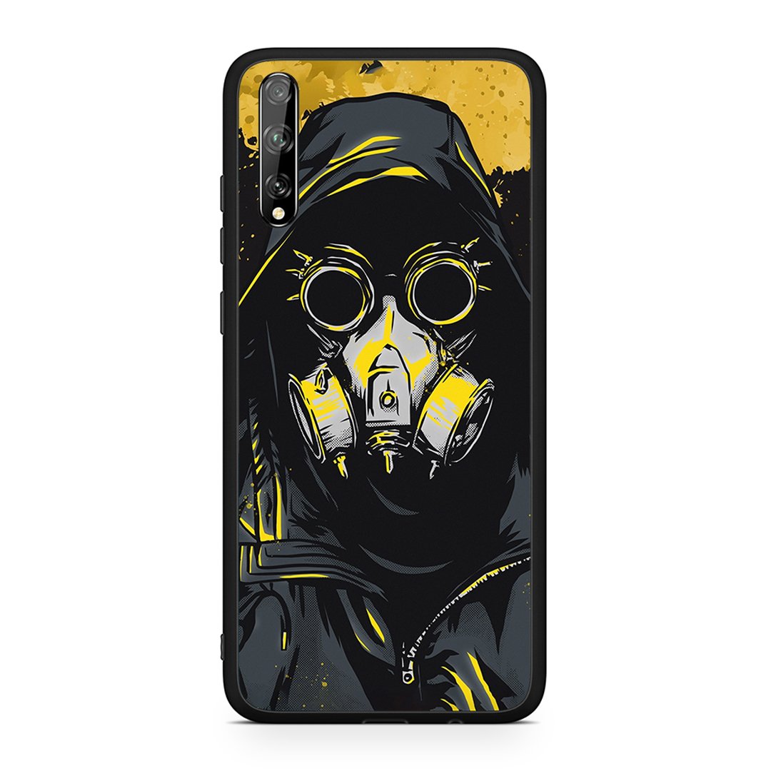 Huawei P Smart S Mask PopArt θήκη από τη Smartfits με σχέδιο στο πίσω μέρος και μαύρο περίβλημα | Smartphone case with colorful back and black bezels by Smartfits