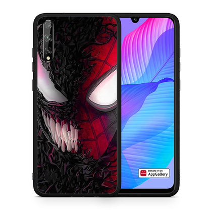 Θήκη Huawei P Smart S SpiderVenom PopArt από τη Smartfits με σχέδιο στο πίσω μέρος και μαύρο περίβλημα | Huawei P Smart S SpiderVenom PopArt case with colorful back and black bezels