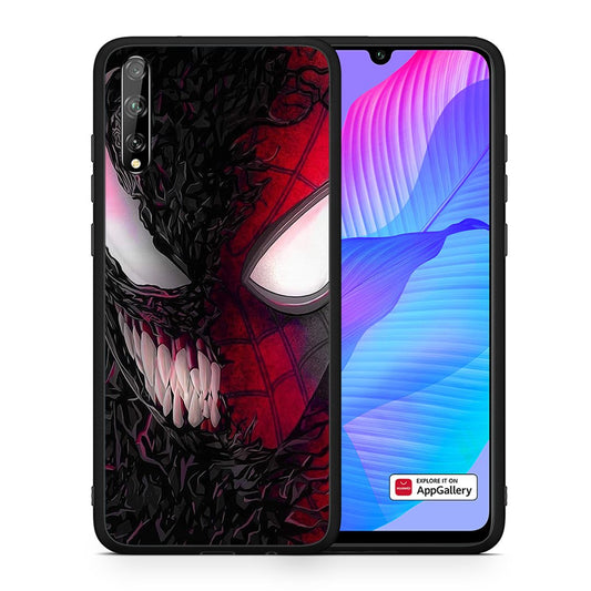 Θήκη Huawei P Smart S SpiderVenom PopArt από τη Smartfits με σχέδιο στο πίσω μέρος και μαύρο περίβλημα | Huawei P Smart S SpiderVenom PopArt case with colorful back and black bezels