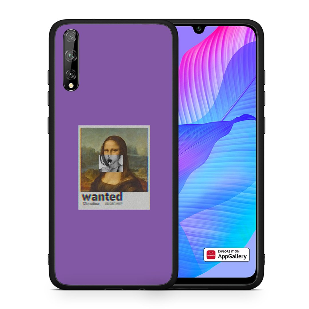 Θήκη Huawei P Smart S Monalisa Popart από τη Smartfits με σχέδιο στο πίσω μέρος και μαύρο περίβλημα | Huawei P Smart S Monalisa Popart case with colorful back and black bezels