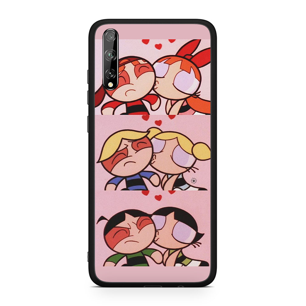 Huawei P Smart S Puff Love Θήκη Αγίου Βαλεντίνου από τη Smartfits με σχέδιο στο πίσω μέρος και μαύρο περίβλημα | Smartphone case with colorful back and black bezels by Smartfits