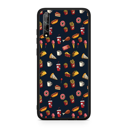 Huawei P Smart S Hungry Random θήκη από τη Smartfits με σχέδιο στο πίσω μέρος και μαύρο περίβλημα | Smartphone case with colorful back and black bezels by Smartfits