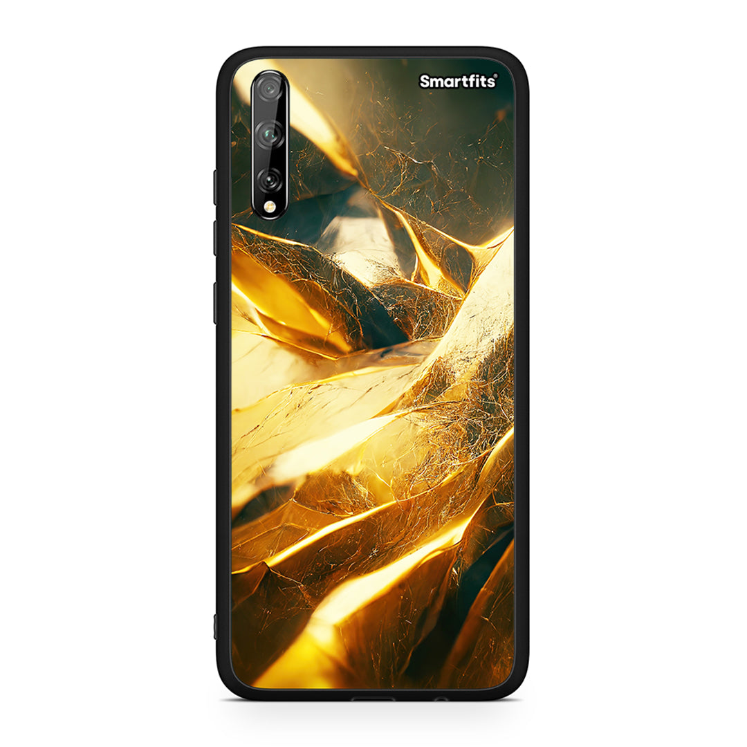 Huawei P Smart S Real Gold θήκη από τη Smartfits με σχέδιο στο πίσω μέρος και μαύρο περίβλημα | Smartphone case with colorful back and black bezels by Smartfits