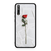 Thumbnail for Huawei P Smart S Red Rose θήκη από τη Smartfits με σχέδιο στο πίσω μέρος και μαύρο περίβλημα | Smartphone case with colorful back and black bezels by Smartfits