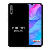 Thumbnail for Θήκη Huawei P Smart S Salute από τη Smartfits με σχέδιο στο πίσω μέρος και μαύρο περίβλημα | Huawei P Smart S Salute case with colorful back and black bezels
