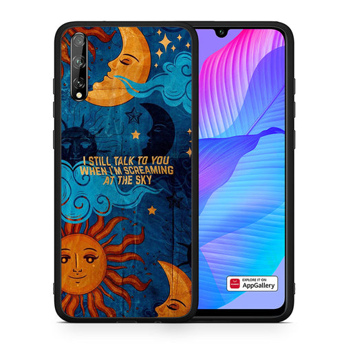 Θήκη Huawei P Smart S Screaming Sky από τη Smartfits με σχέδιο στο πίσω μέρος και μαύρο περίβλημα | Huawei P Smart S Screaming Sky case with colorful back and black bezels