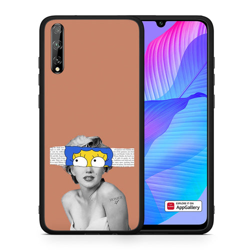 Θήκη Huawei P Smart S Sim Merilyn από τη Smartfits με σχέδιο στο πίσω μέρος και μαύρο περίβλημα | Huawei P Smart S Sim Merilyn case with colorful back and black bezels