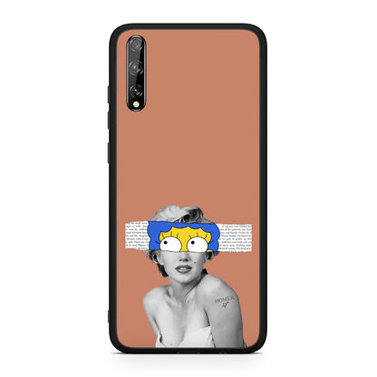 Huawei P Smart S Sim Merilyn θήκη από τη Smartfits με σχέδιο στο πίσω μέρος και μαύρο περίβλημα | Smartphone case with colorful back and black bezels by Smartfits