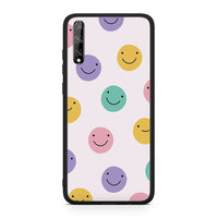 Thumbnail for Huawei P Smart S Smiley Faces θήκη από τη Smartfits με σχέδιο στο πίσω μέρος και μαύρο περίβλημα | Smartphone case with colorful back and black bezels by Smartfits