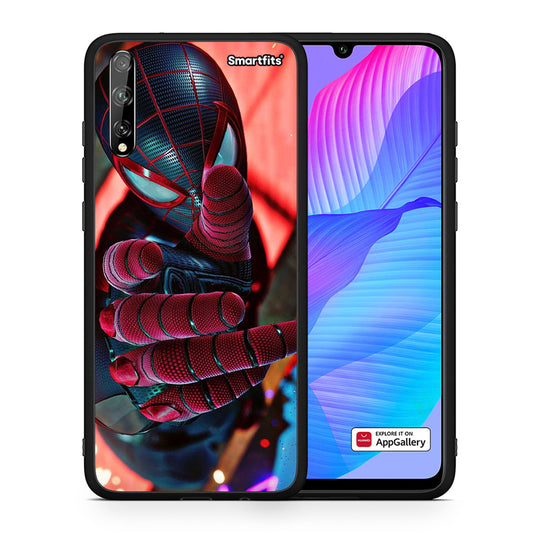 Θήκη Huawei P Smart S Spider Hand από τη Smartfits με σχέδιο στο πίσω μέρος και μαύρο περίβλημα | Huawei P Smart S Spider Hand case with colorful back and black bezels