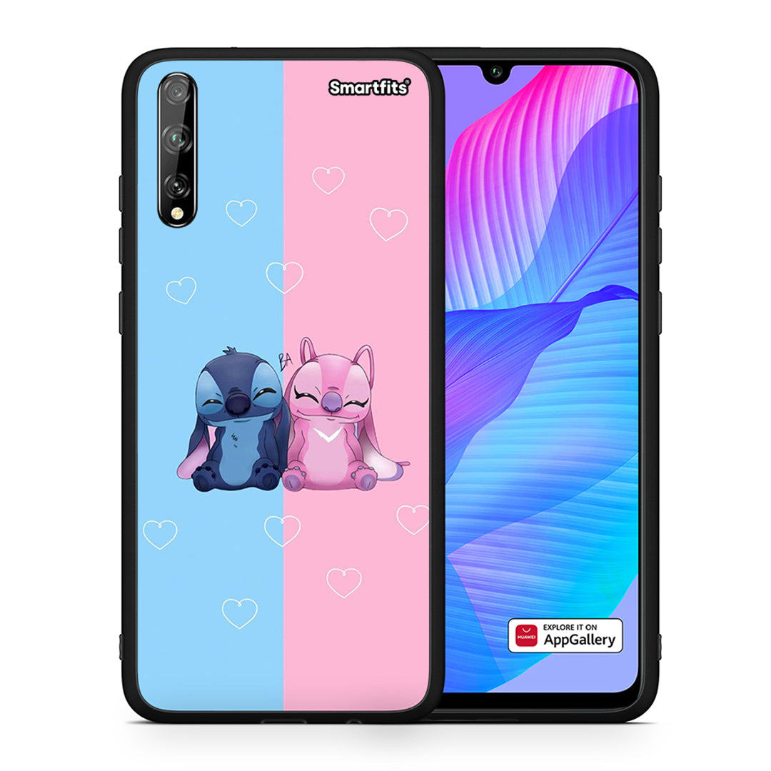 Θήκη Huawei P Smart S Stitch And Angel από τη Smartfits με σχέδιο στο πίσω μέρος και μαύρο περίβλημα | Huawei P Smart S Stitch And Angel case with colorful back and black bezels