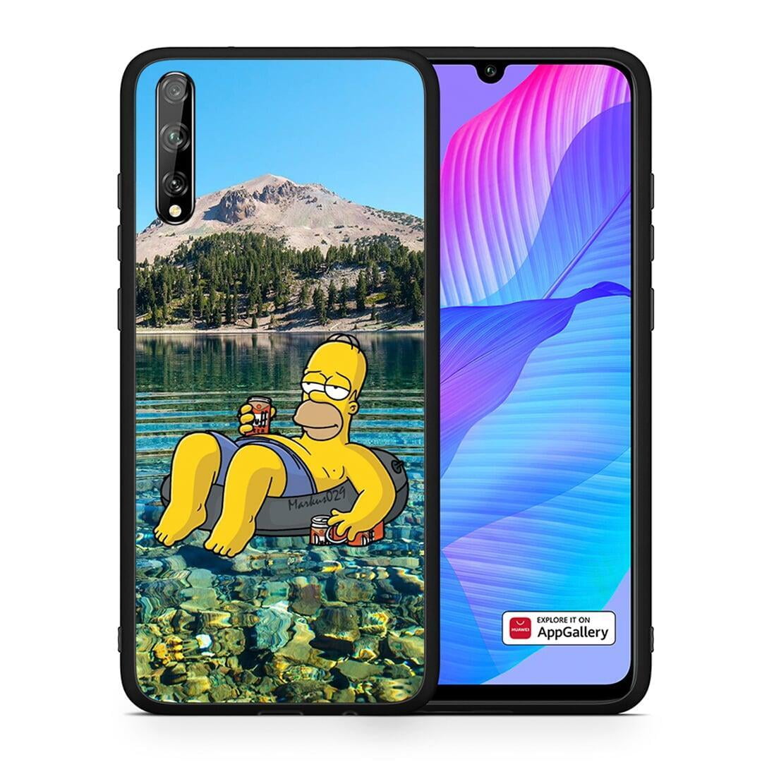 Θήκη Huawei P Smart S Summer Happiness από τη Smartfits με σχέδιο στο πίσω μέρος και μαύρο περίβλημα | Huawei P Smart S Summer Happiness case with colorful back and black bezels