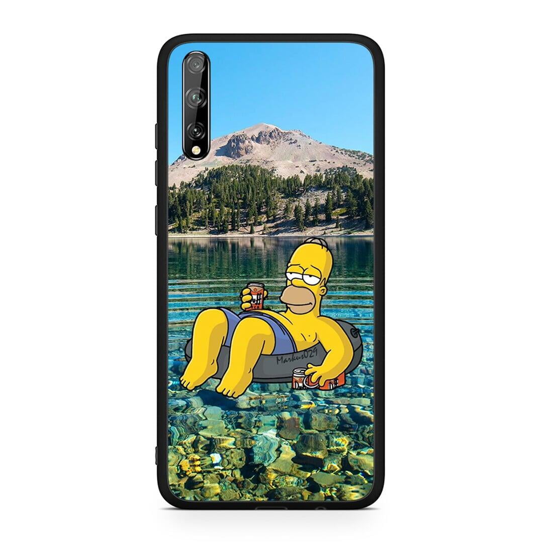 Huawei P Smart S Summer Happiness Θήκη από τη Smartfits με σχέδιο στο πίσω μέρος και μαύρο περίβλημα | Smartphone case with colorful back and black bezels by Smartfits