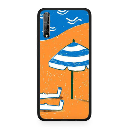 Huawei P Smart S Summering Θήκη από τη Smartfits με σχέδιο στο πίσω μέρος και μαύρο περίβλημα | Smartphone case with colorful back and black bezels by Smartfits