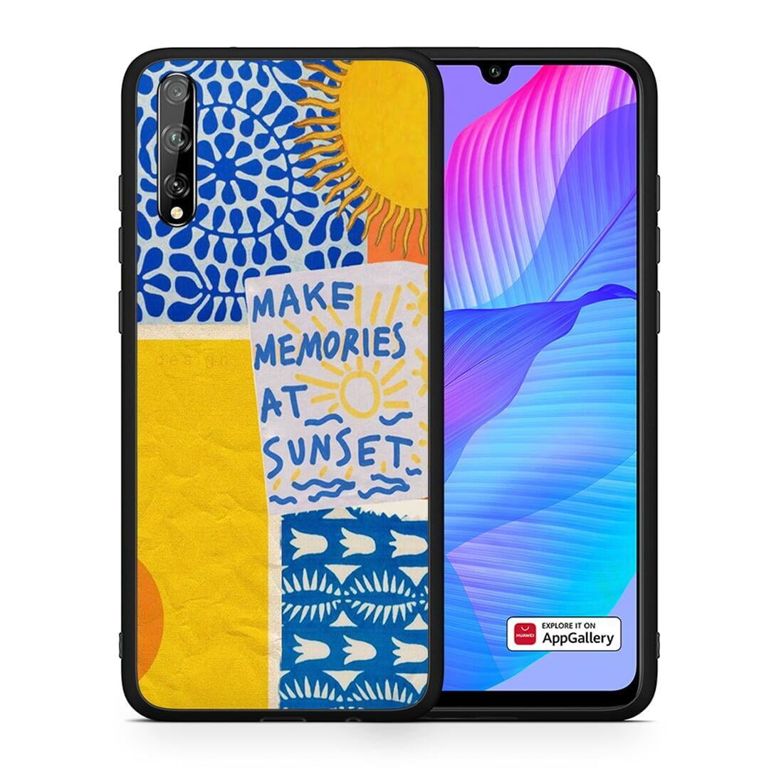 Θήκη Huawei P Smart S Sunset Memories από τη Smartfits με σχέδιο στο πίσω μέρος και μαύρο περίβλημα | Huawei P Smart S Sunset Memories case with colorful back and black bezels