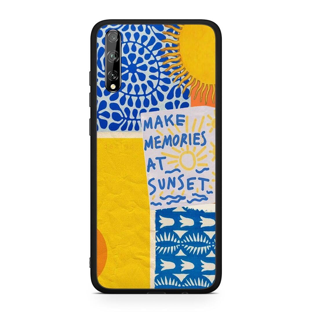 Huawei P Smart S Sunset Memories Θήκη από τη Smartfits με σχέδιο στο πίσω μέρος και μαύρο περίβλημα | Smartphone case with colorful back and black bezels by Smartfits