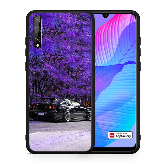 Θήκη Αγίου Βαλεντίνου Huawei P Smart S Super Car από τη Smartfits με σχέδιο στο πίσω μέρος και μαύρο περίβλημα | Huawei P Smart S Super Car case with colorful back and black bezels