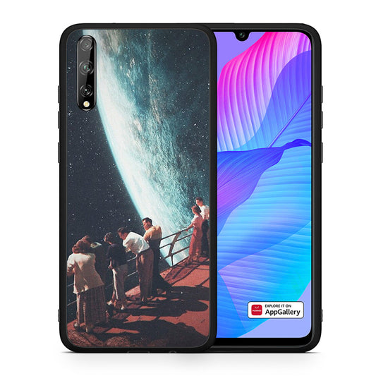 Θήκη Huawei P Smart S Surreal View από τη Smartfits με σχέδιο στο πίσω μέρος και μαύρο περίβλημα | Huawei P Smart S Surreal View case with colorful back and black bezels