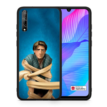 Θήκη Αγίου Βαλεντίνου Huawei P Smart S Tangled 1 από τη Smartfits με σχέδιο στο πίσω μέρος και μαύρο περίβλημα | Huawei P Smart S Tangled 1 case with colorful back and black bezels