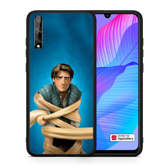 Θήκη Αγίου Βαλεντίνου Huawei P Smart S Tangled 1 από τη Smartfits με σχέδιο στο πίσω μέρος και μαύρο περίβλημα | Huawei P Smart S Tangled 1 case with colorful back and black bezels