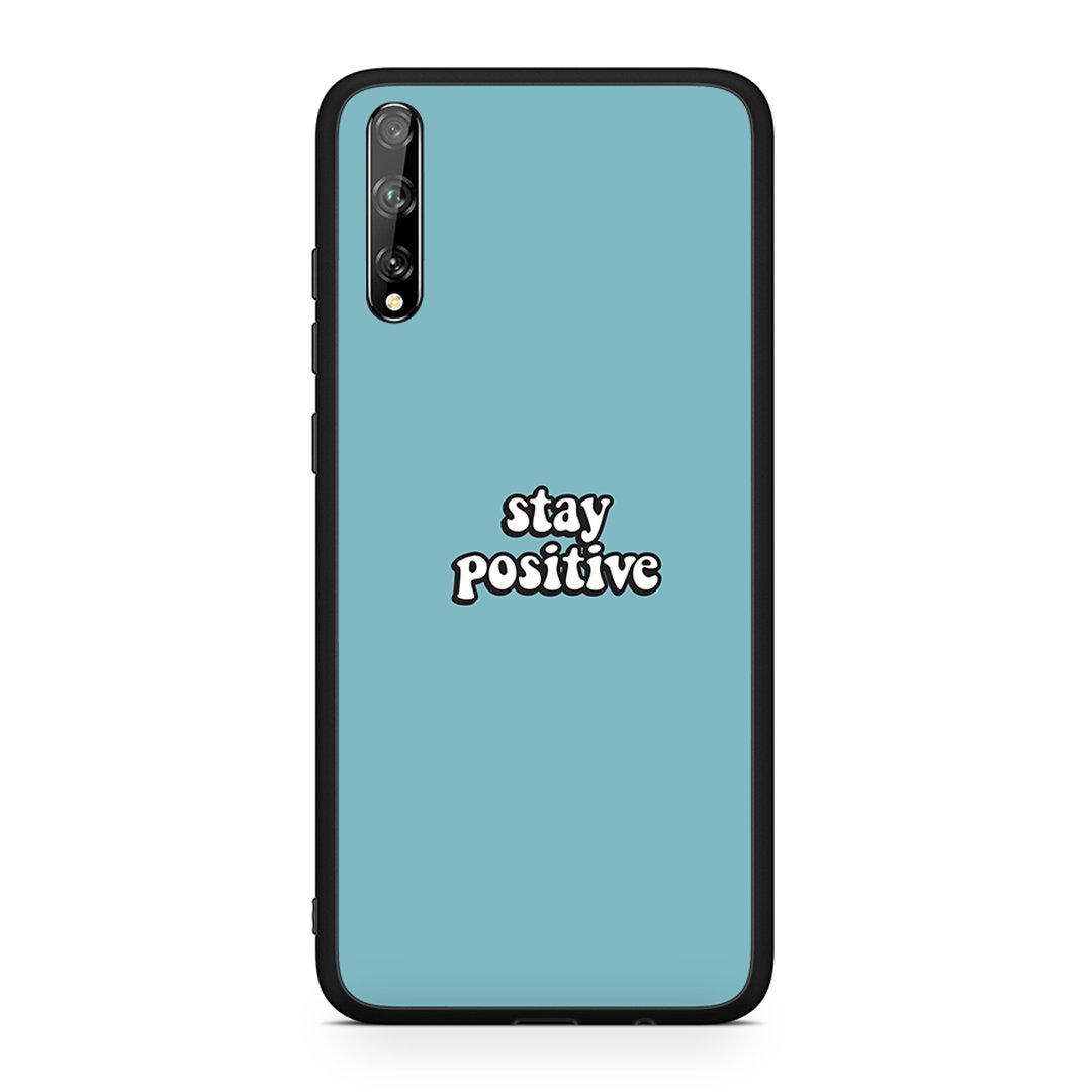 Huawei P Smart S Positive Text θήκη από τη Smartfits με σχέδιο στο πίσω μέρος και μαύρο περίβλημα | Smartphone case with colorful back and black bezels by Smartfits