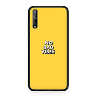 Thumbnail for Huawei P Smart S Vibes Text θήκη από τη Smartfits με σχέδιο στο πίσω μέρος και μαύρο περίβλημα | Smartphone case with colorful back and black bezels by Smartfits