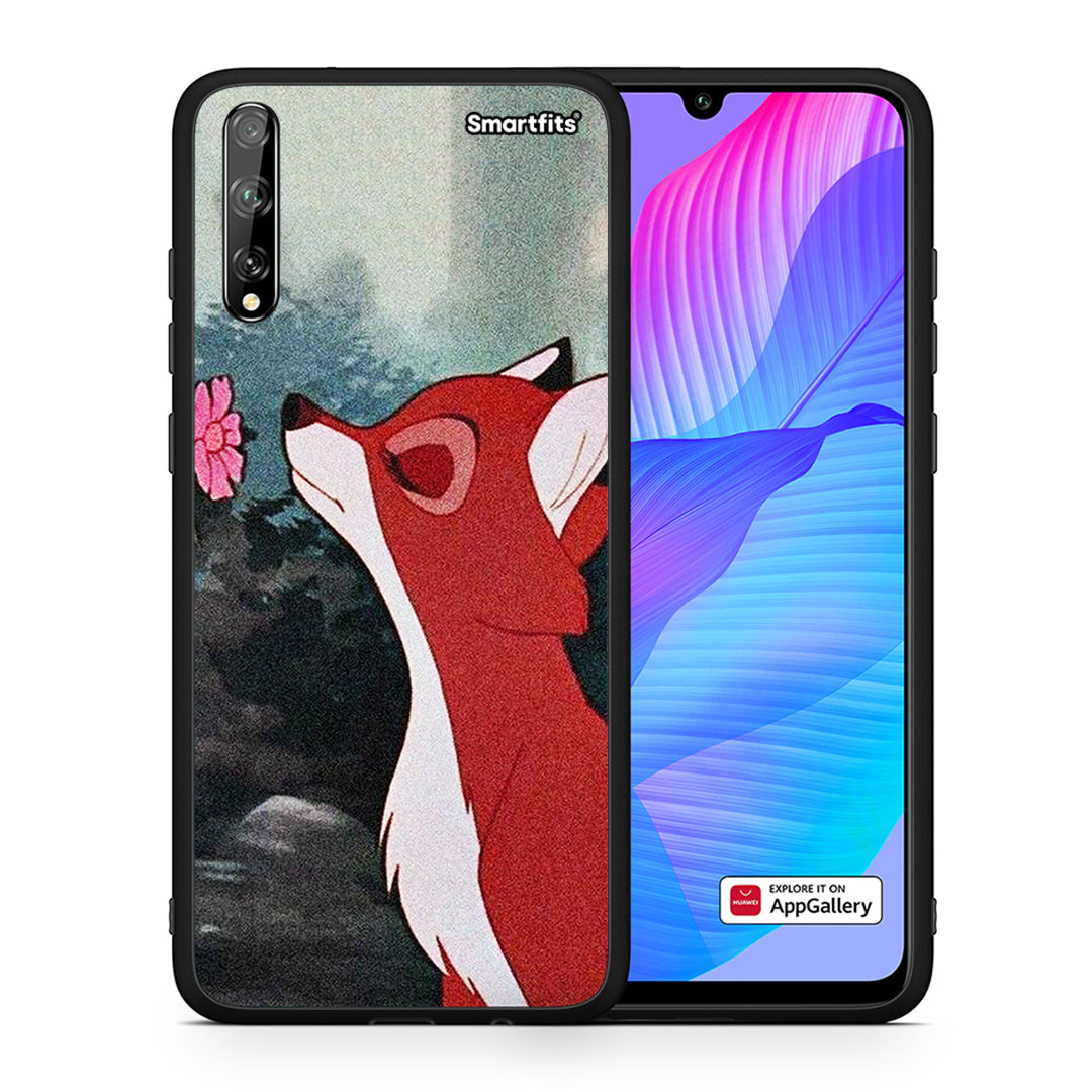 Θήκη Huawei P Smart S Tod And Vixey Love 2 από τη Smartfits με σχέδιο στο πίσω μέρος και μαύρο περίβλημα | Huawei P Smart S Tod And Vixey Love 2 case with colorful back and black bezels