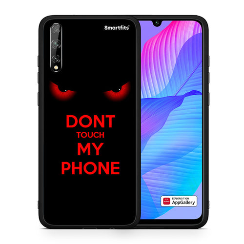 Θήκη Huawei P Smart S Touch My Phone από τη Smartfits με σχέδιο στο πίσω μέρος και μαύρο περίβλημα | Huawei P Smart S Touch My Phone case with colorful back and black bezels