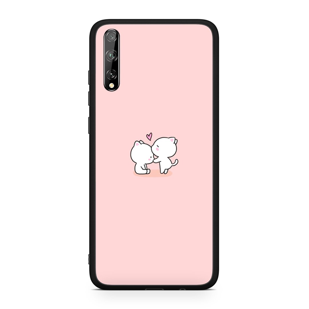 Huawei P Smart S Love Valentine θήκη από τη Smartfits με σχέδιο στο πίσω μέρος και μαύρο περίβλημα | Smartphone case with colorful back and black bezels by Smartfits