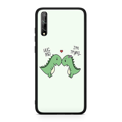 Huawei P Smart S Rex Valentine θήκη από τη Smartfits με σχέδιο στο πίσω μέρος και μαύρο περίβλημα | Smartphone case with colorful back and black bezels by Smartfits