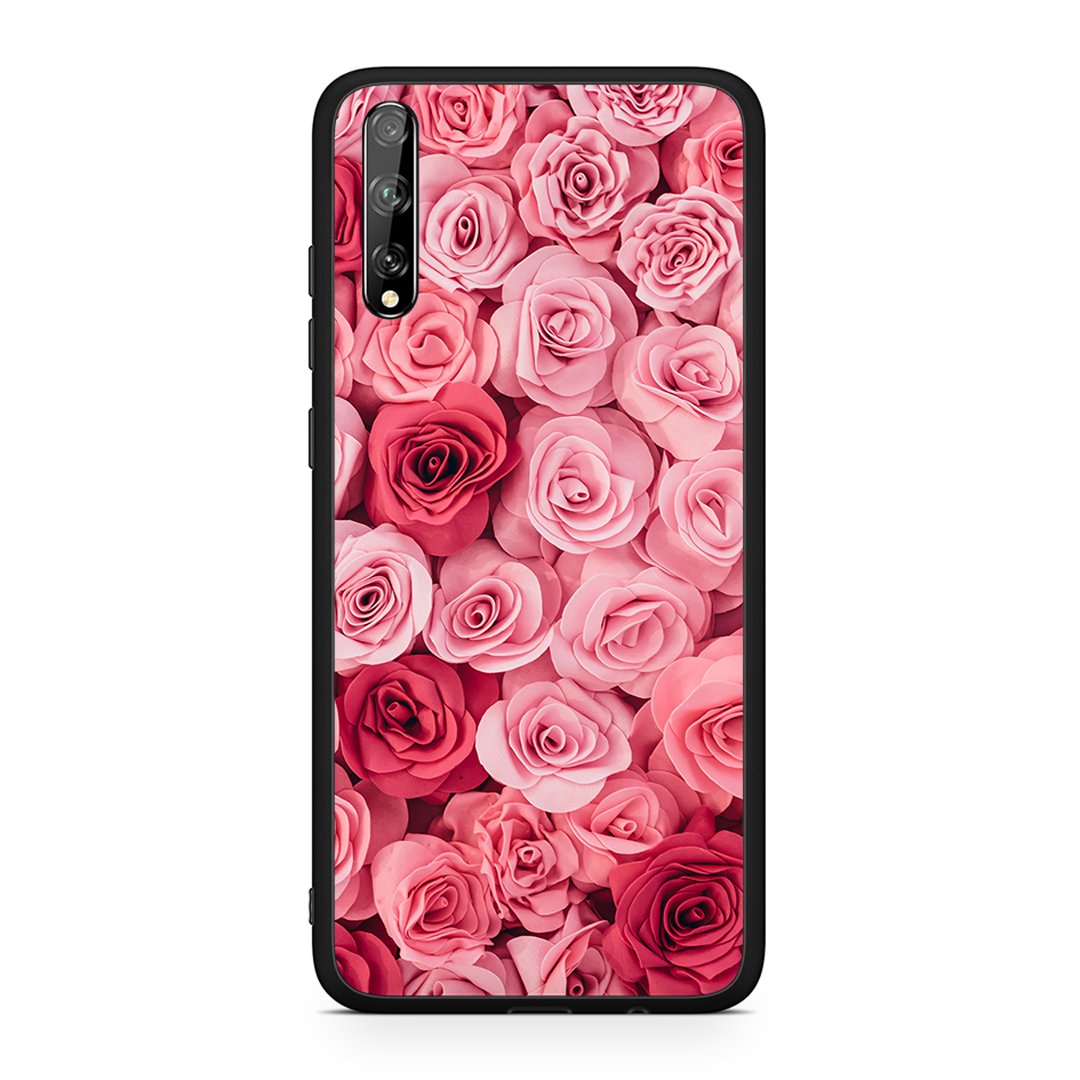 Huawei P Smart S RoseGarden Valentine θήκη από τη Smartfits με σχέδιο στο πίσω μέρος και μαύρο περίβλημα | Smartphone case with colorful back and black bezels by Smartfits
