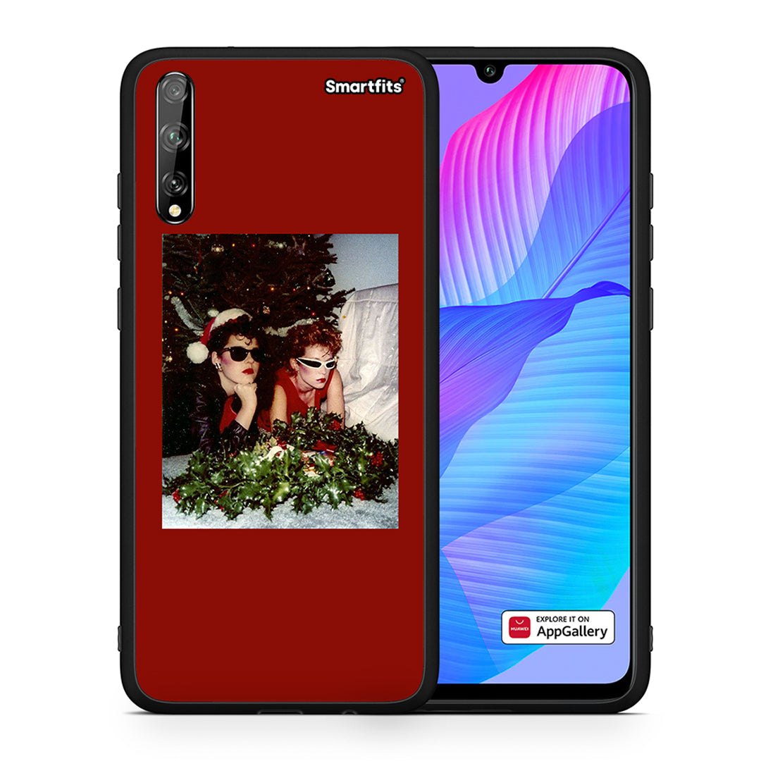 Θήκη Huawei P Smart S Waiting For Xmas από τη Smartfits με σχέδιο στο πίσω μέρος και μαύρο περίβλημα | Huawei P Smart S Waiting For Xmas case with colorful back and black bezels