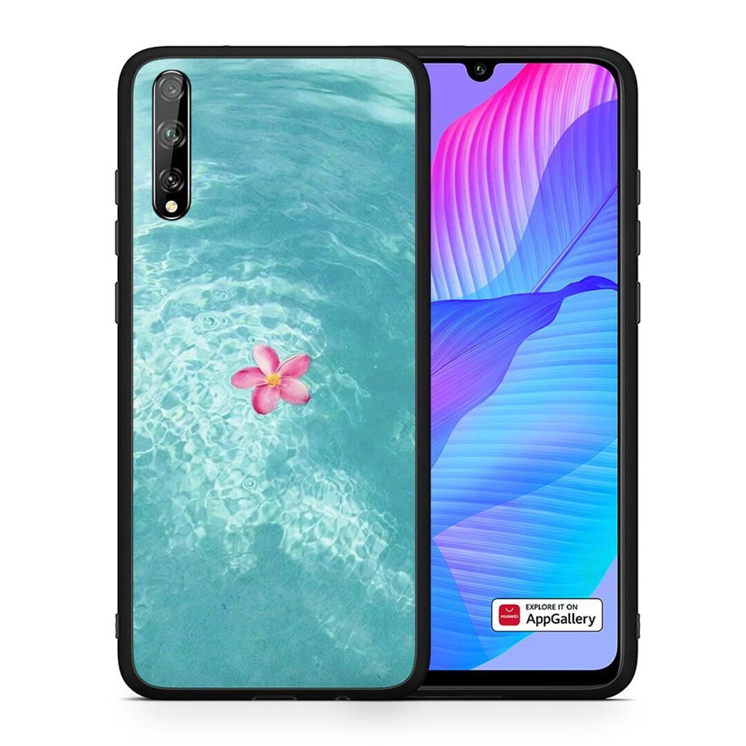 Θήκη Huawei P Smart S Water Flower από τη Smartfits με σχέδιο στο πίσω μέρος και μαύρο περίβλημα | Huawei P Smart S Water Flower case with colorful back and black bezels