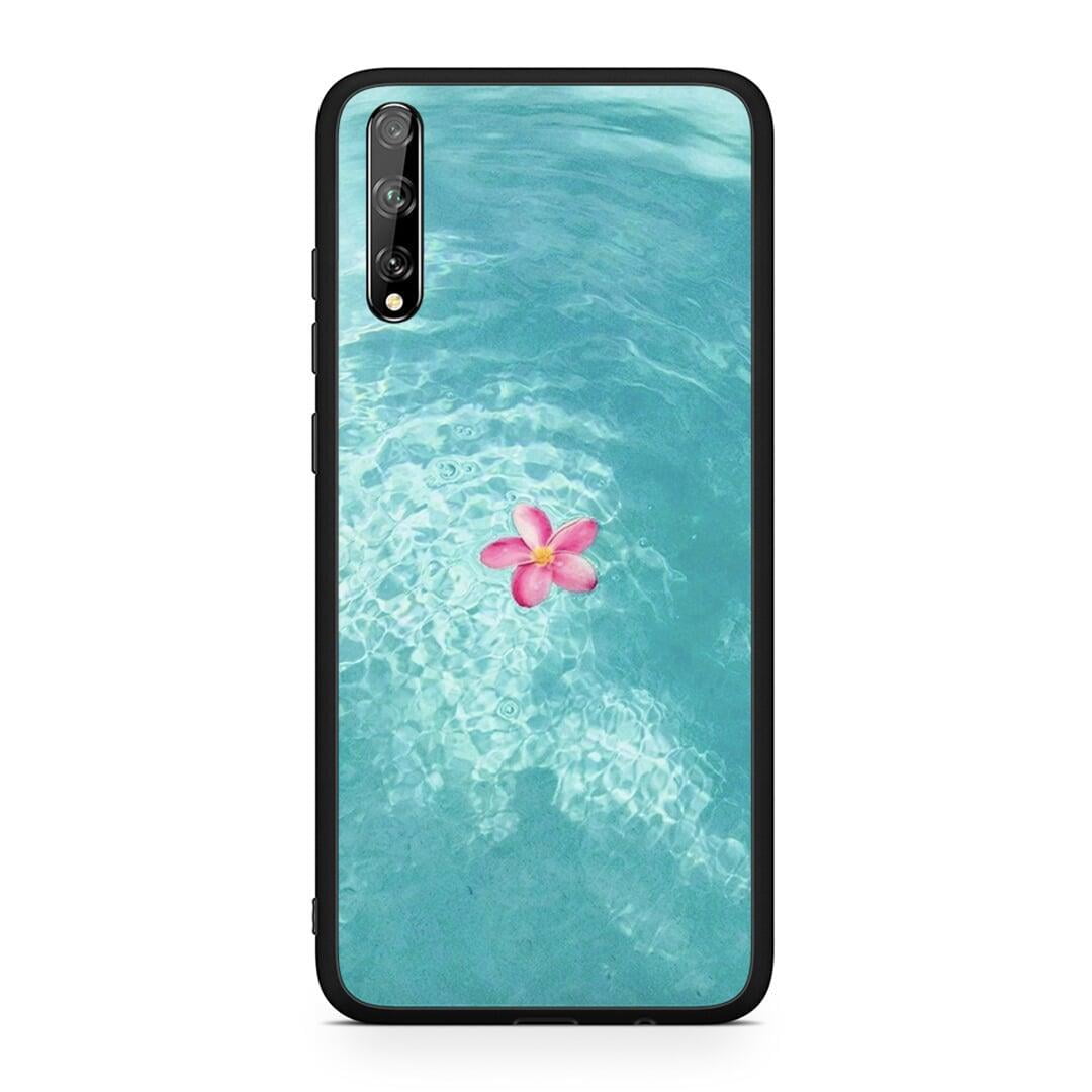 Huawei P Smart S Water Flower Θήκη από τη Smartfits με σχέδιο στο πίσω μέρος και μαύρο περίβλημα | Smartphone case with colorful back and black bezels by Smartfits