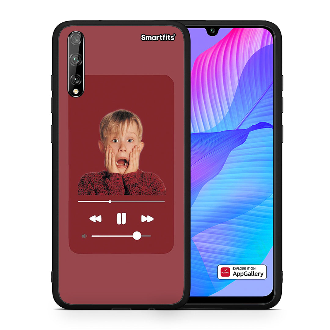 Θήκη Huawei P Smart S Xmas Alone Music από τη Smartfits με σχέδιο στο πίσω μέρος και μαύρο περίβλημα | Huawei P Smart S Xmas Alone Music case with colorful back and black bezels