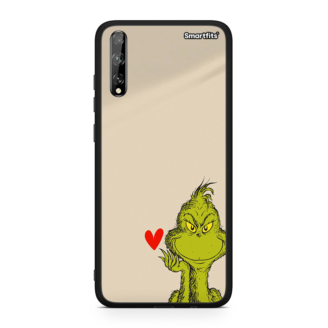 Huawei P Smart S Xmas Grinch θήκη από τη Smartfits με σχέδιο στο πίσω μέρος και μαύρο περίβλημα | Smartphone case with colorful back and black bezels by Smartfits