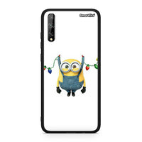 Thumbnail for Huawei P Smart S Xmas Minion Lights θήκη από τη Smartfits με σχέδιο στο πίσω μέρος και μαύρο περίβλημα | Smartphone case with colorful back and black bezels by Smartfits